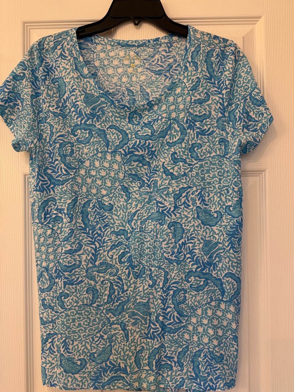 Lilly Pulitzer Blue & White Sea-Print Etta